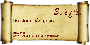 Seidner Ágnes névjegykártya